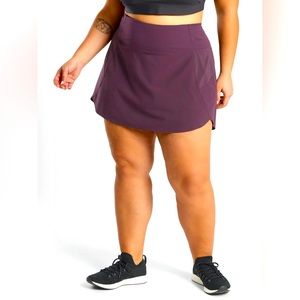 2X Plum Athleta Run With it Skort with Pockets, Plus-Size